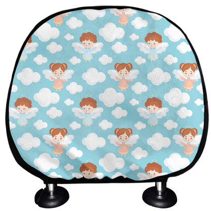 Little Angel Pattern Print Car Headrest Covers