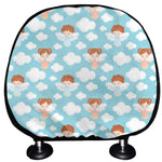 Little Angel Pattern Print Car Headrest Covers