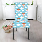 Little Angel Pattern Print Dining Chair Slipcover