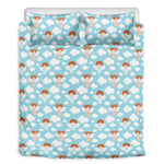 Little Angel Pattern Print Duvet Cover Bedding Set