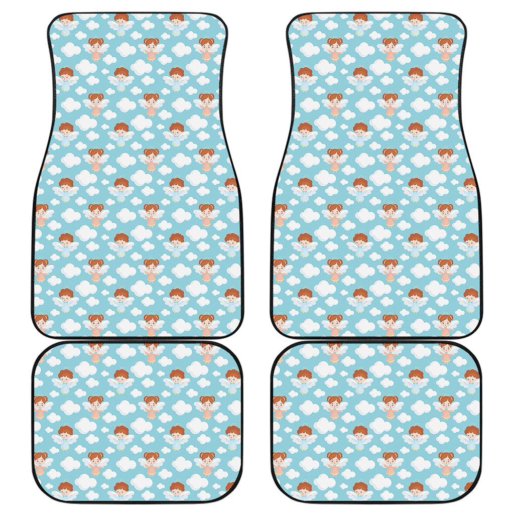 Little Angel Pattern Print Front and Back Car Floor Mats