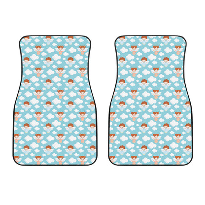 Little Angel Pattern Print Front Car Floor Mats