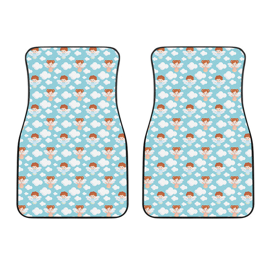 Little Angel Pattern Print Front Car Floor Mats