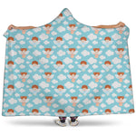 Little Angel Pattern Print Hooded Blanket