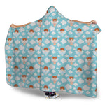 Little Angel Pattern Print Hooded Blanket