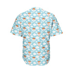 Little Angel Pattern Print Men's Baseball Jersey