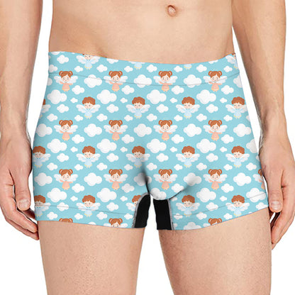 Little Angel Pattern Print Men's Boxer Briefs