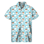 Little Angel Pattern Print Men's Short Sleeve Shirt