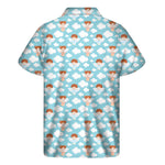 Little Angel Pattern Print Men's Short Sleeve Shirt