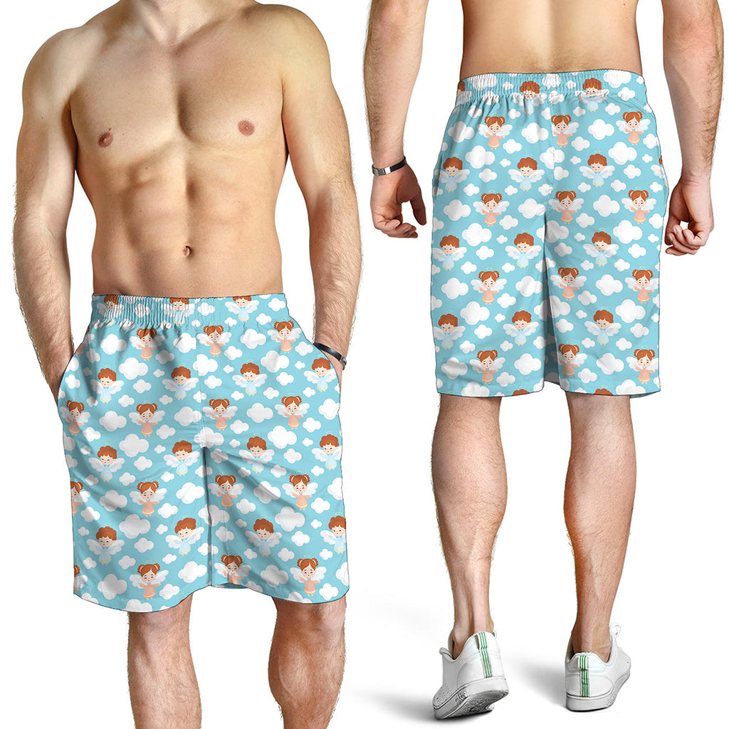 Little Angel Pattern Print Men's Shorts