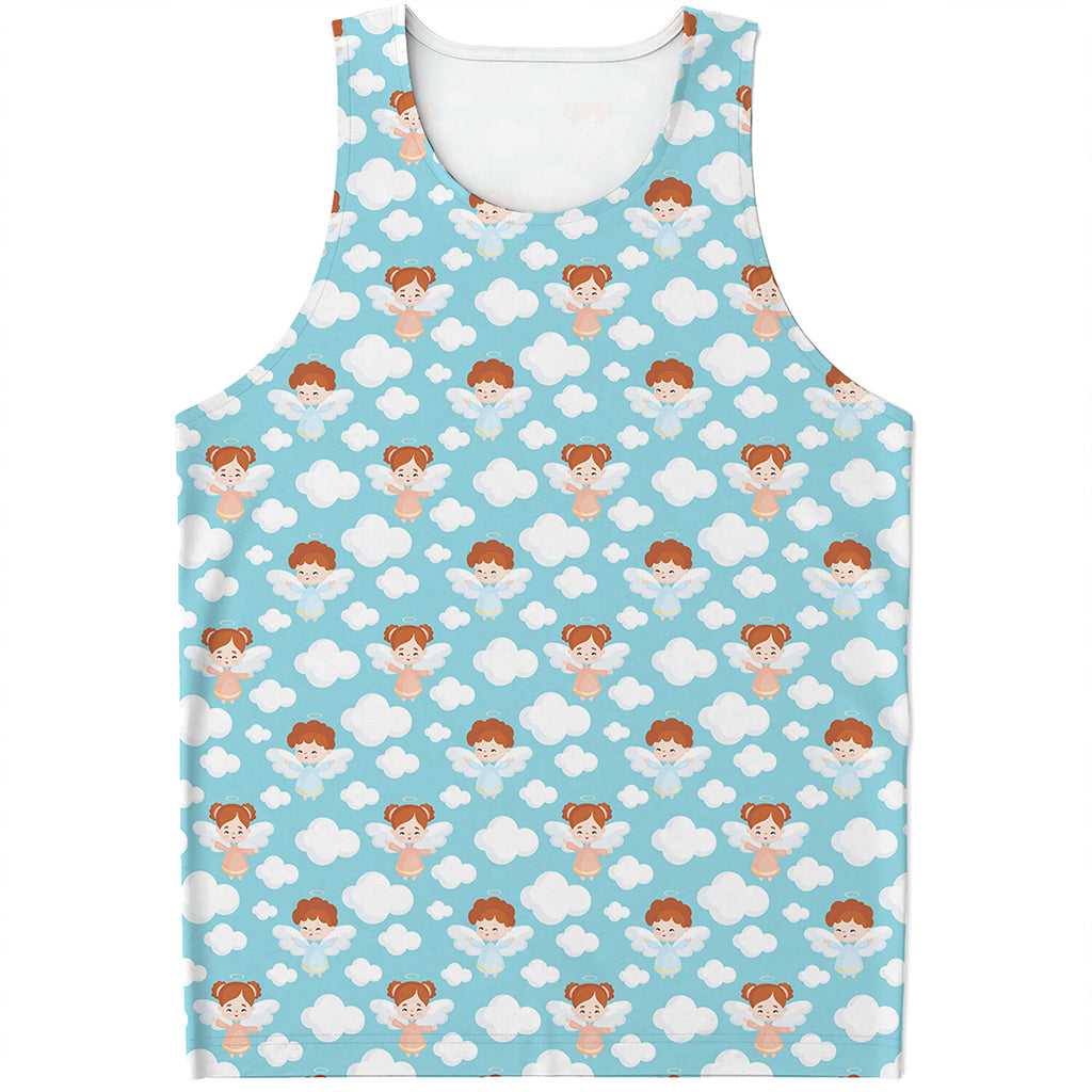 Little Angel Pattern Print Men's Tank Top