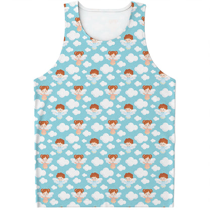 Little Angel Pattern Print Men's Tank Top