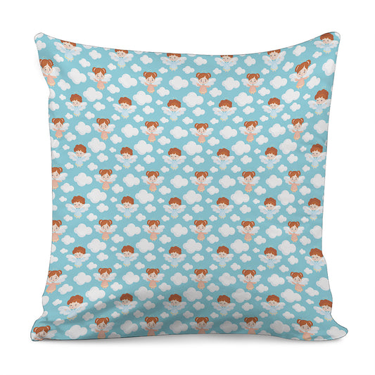 Little Angel Pattern Print Pillow Cover