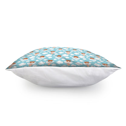 Little Angel Pattern Print Pillow Cover