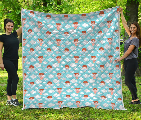 Little Angel Pattern Print Quilt