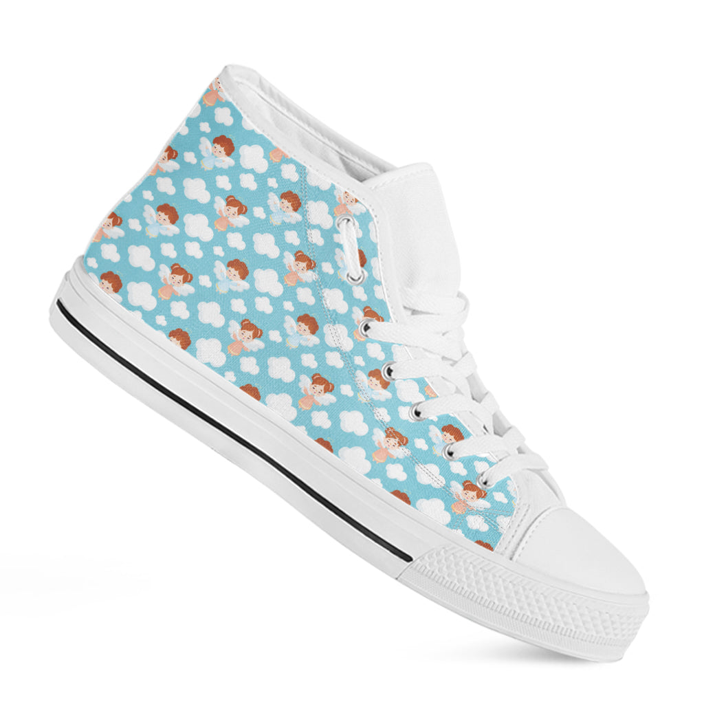 Little Angel Pattern Print White High Top Shoes