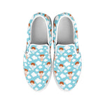 Little Angel Pattern Print White Slip On Shoes