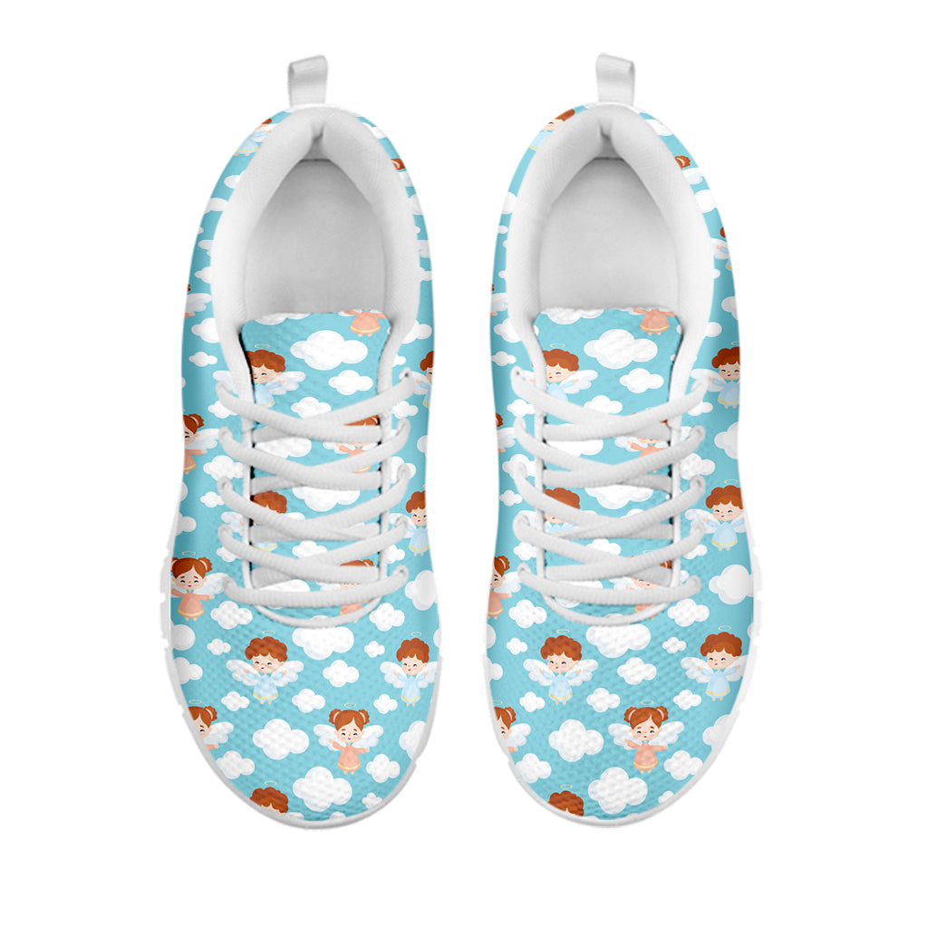 Little Angel Pattern Print White Sneakers