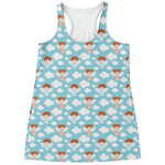 Little Angel Pattern Print Women's Racerback Tank Top