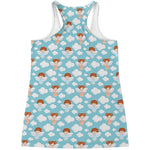 Little Angel Pattern Print Women's Racerback Tank Top