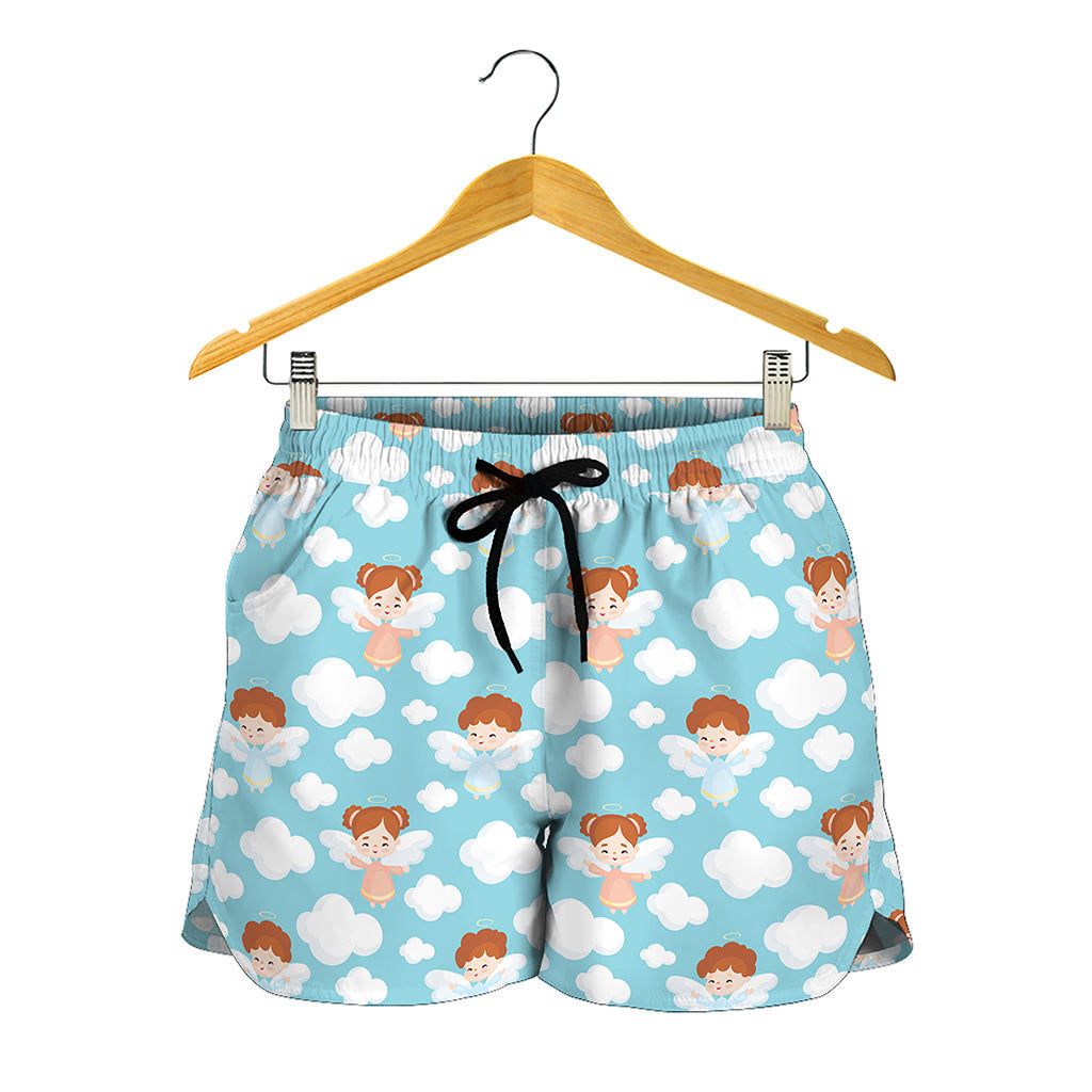 Little Angel Pattern Print Women's Shorts