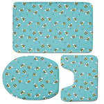 Little Bee Pattern Print 3 Piece Bath Mat Set