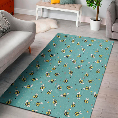 Little Bee Pattern Print Area Rug