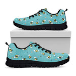 Little Bee Pattern Print Black Sneakers