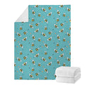Little Bee Pattern Print Blanket