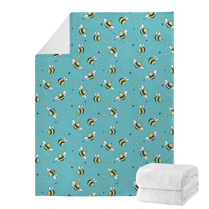 Little Bee Pattern Print Blanket