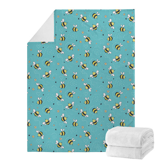 Little Bee Pattern Print Blanket