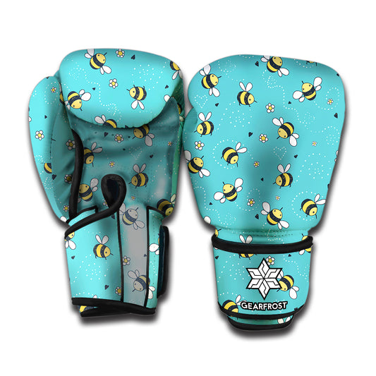 Little Bee Pattern Print Boxing Gloves