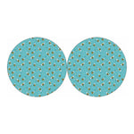 Little Bee Pattern Print Car Coasters