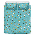 Little Bee Pattern Print Duvet Cover Bedding Set