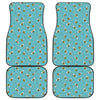 Little Bee Pattern Print Front and Back Car Floor Mats