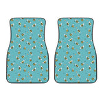Little Bee Pattern Print Front Car Floor Mats