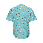 Little Bee Pattern Print Men's Baseball Jersey