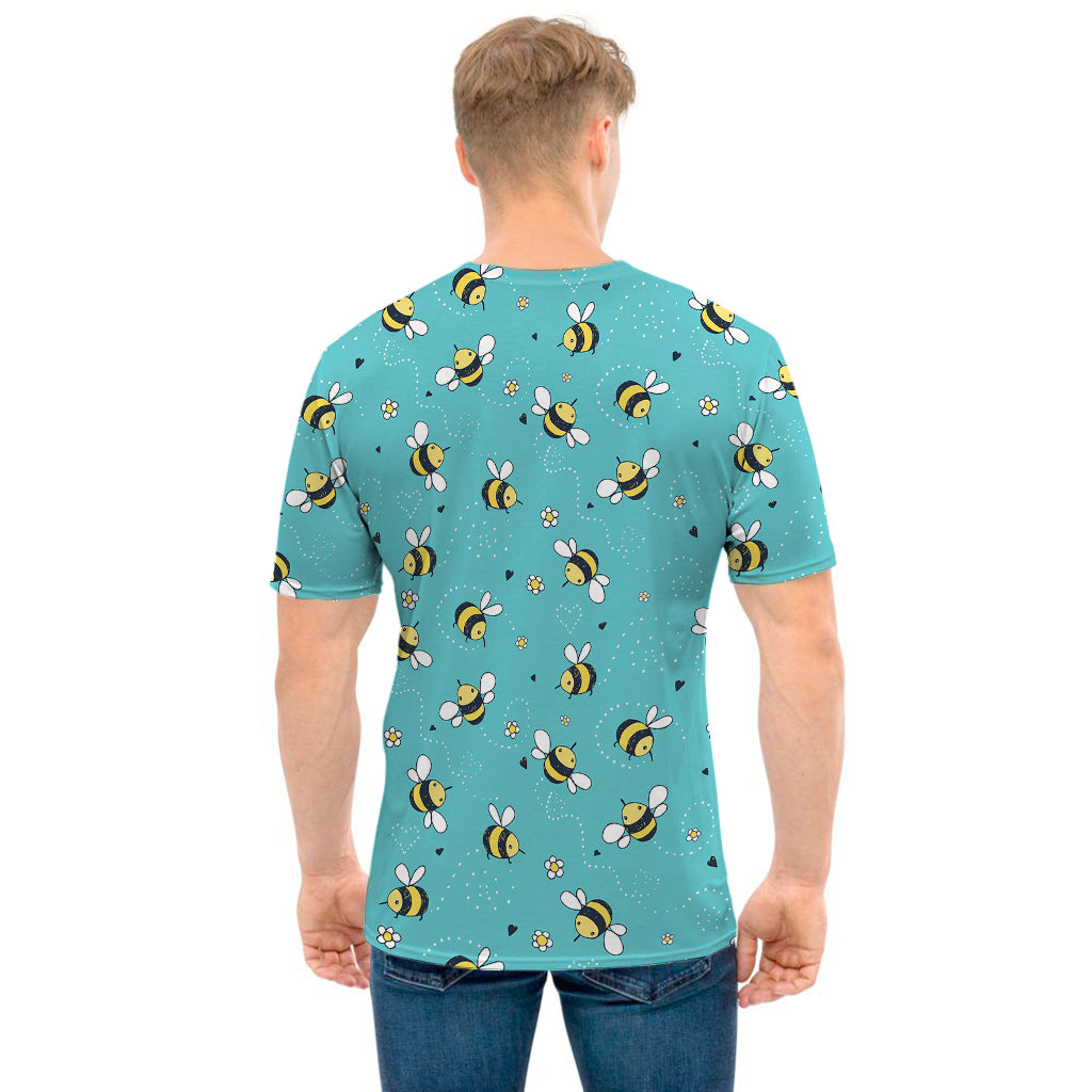Little Bee Pattern Print Men's T-Shirt
