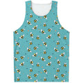 Little Bee Pattern Print Men's Tank Top