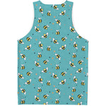 Little Bee Pattern Print Men's Tank Top