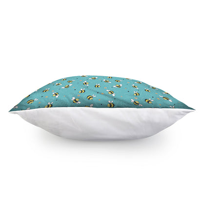 Little Bee Pattern Print Pillow Cover