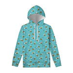 Little Bee Pattern Print Pullover Hoodie