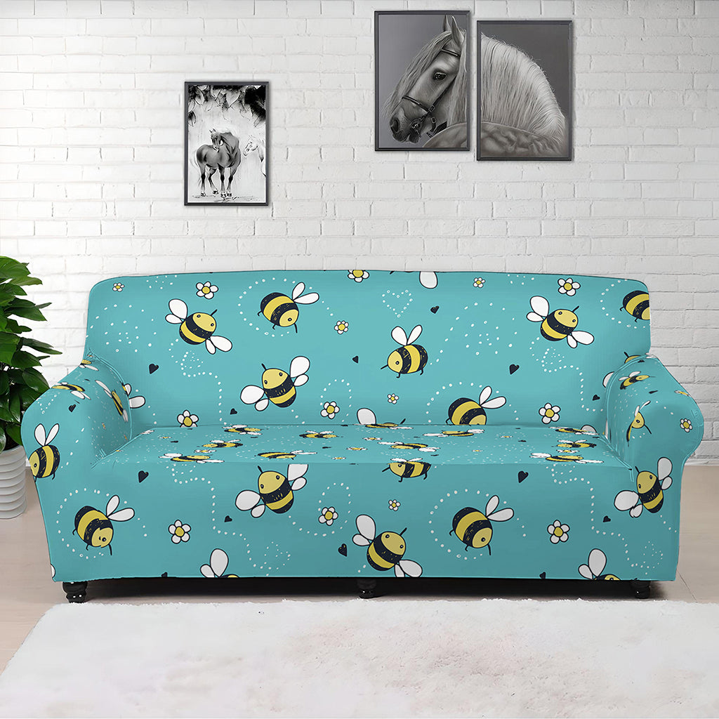 Little Bee Pattern Print Sofa Cover