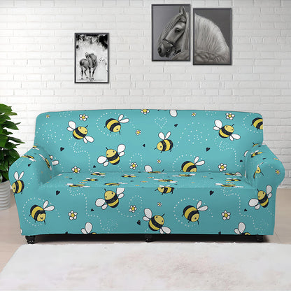 Little Bee Pattern Print Sofa Cover