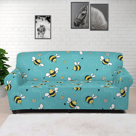 Little Bee Pattern Print Sofa Cover