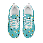 Little Bee Pattern Print White Sneakers