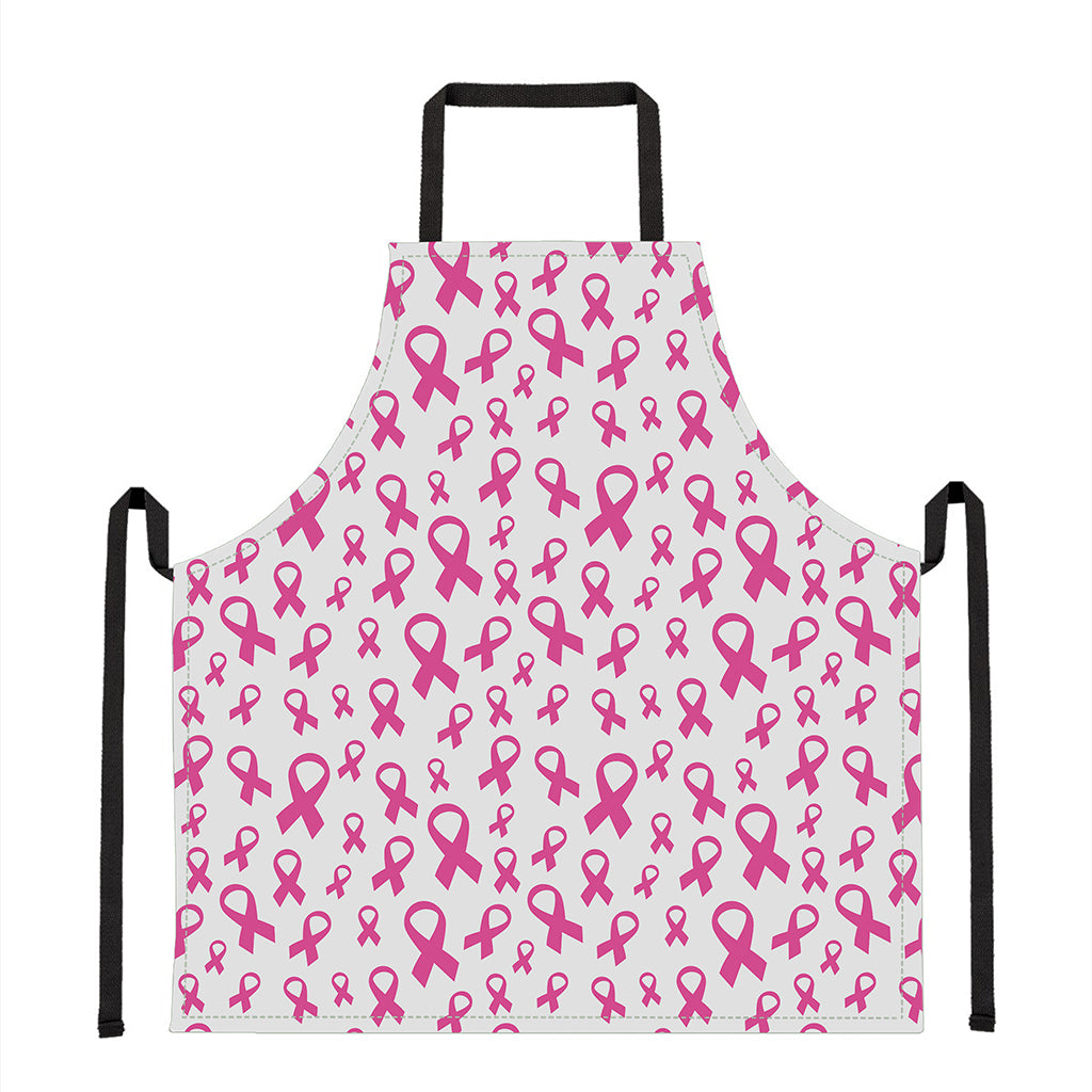 Little Breast Cancer Ribbon Print Apron