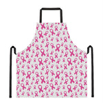 Little Breast Cancer Ribbon Print Apron
