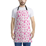 Little Breast Cancer Ribbon Print Apron
