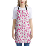 Little Breast Cancer Ribbon Print Apron